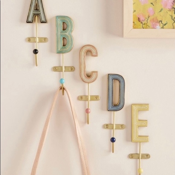 Anthropologie Ruth monogram hook “M”